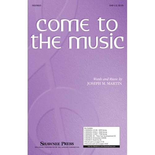 Come To The Music SAB (Octavo)