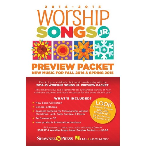 2014-15 Worship Songs Junior Preview Packet (Softcover Book/CD)