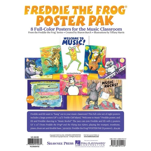 Freddie the Frog Poster Pak - 8 Illustrated Classroom Posters by Tiffany Harris