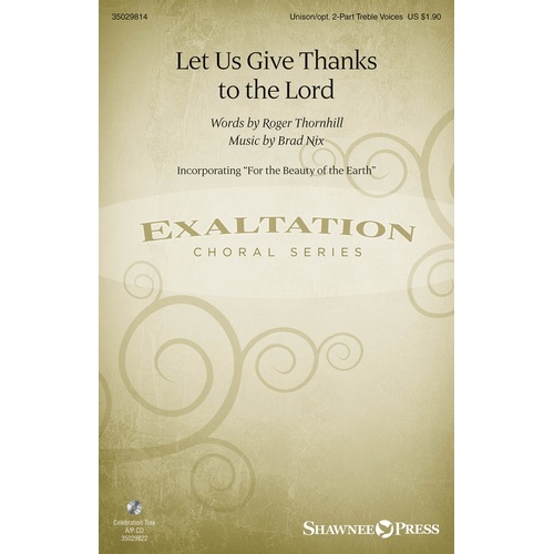 Let Us Give Thanks To The Lord Unison/Opt Descant (Octavo)
