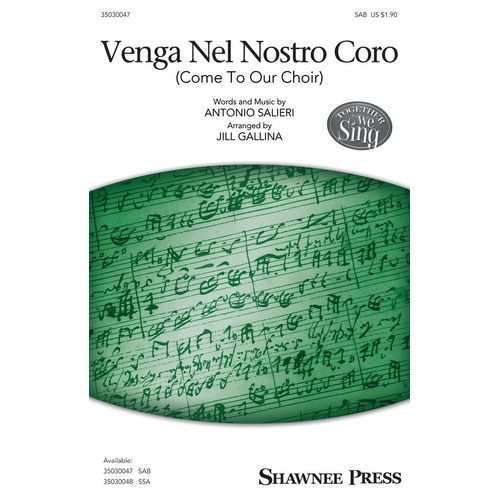 Venga Nel Nostro Coro SAB (Octavo)