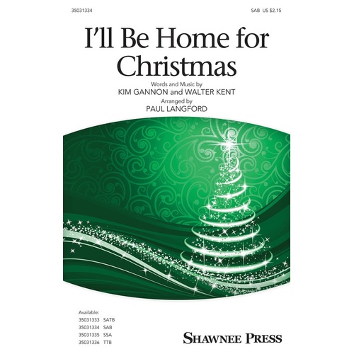 Ill Be Home For Christmas SAB (Octavo)