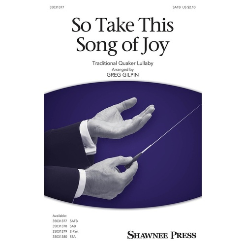 So Take This Song Of Joy SATB (Octavo)