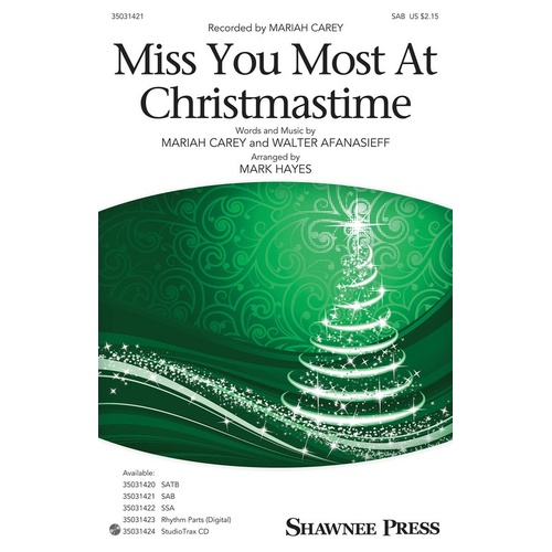 Miss You Most At Christmas Time SAB (Octavo)
