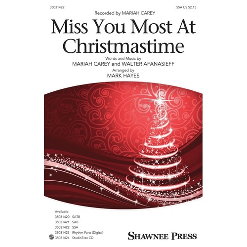 Miss You Most At Christmas Time ssA (Octavo)