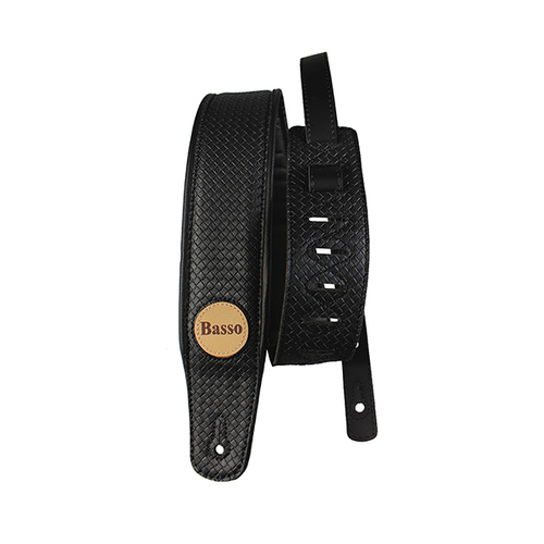 Basso Guitar Strap - Synthetic Braided Black CLA15