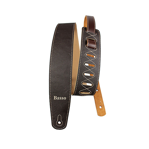 Basso Vintage Synthetic Guitar Strap - Export Brown VTL02