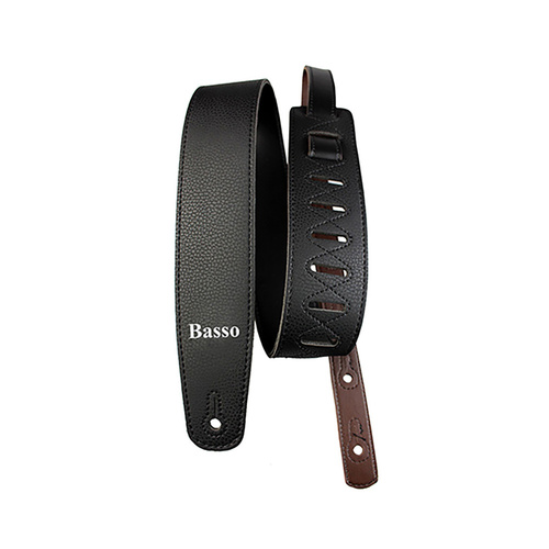 Basso Vintage Black Synthetic Guitar Strap VTL01 100-150cm