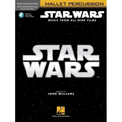 Star Wars Instrumental Play-Along for Mallet Percussion by Hal Leonard, 24 Pages, Tuned Percussion