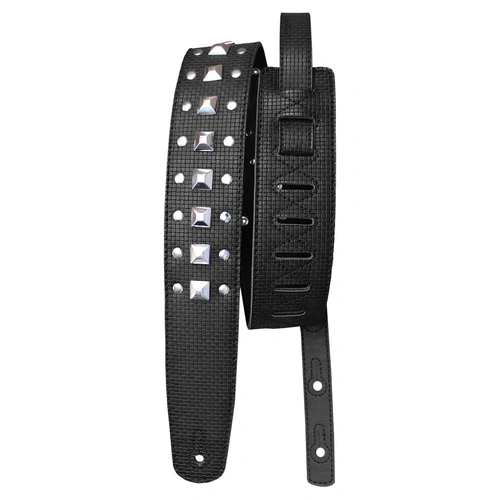 Basso Guitar Strap - Greco Metallic Black VTL-03, Hand-Crafted, Limited Edition, 100% Recyclable