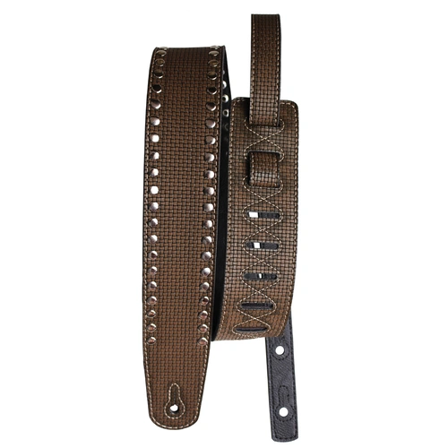 Basso Guitar Strap - Greco Metallic Whiskey VTL-01, Hand-Crafted in Brazil, 100% Recyclable