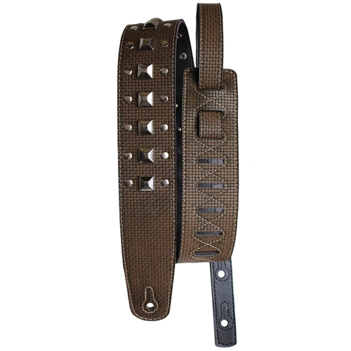 Basso Guitar Strap - Greco Metallic Whiskey VTL-03, Hand-Crafted, Limited Edition, 100% Recyclable, Free of Hydrolysis