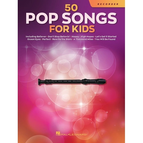 50 Pop Songs for Kids for Recorder by Hal Leonard, 72 Pages, Woodwind Instrumental Folio