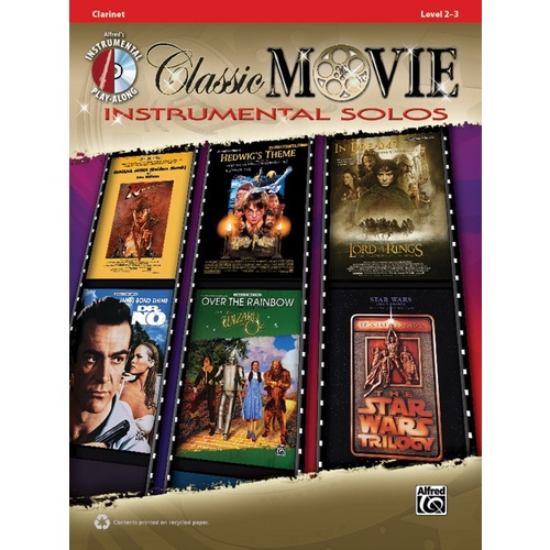 Classic Movie Inst Solos Clarinet Book/CD