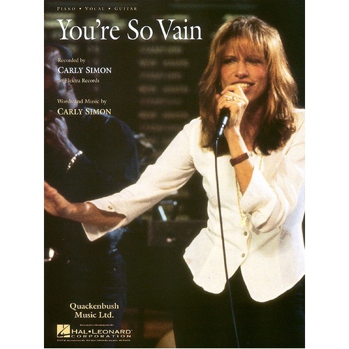 Carly Simon - Youre So Vain PVG Single Sheet