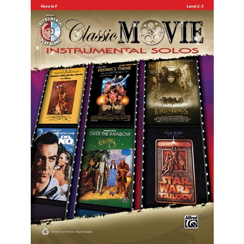 Classic Movie Inst Solos Horn Book/CD