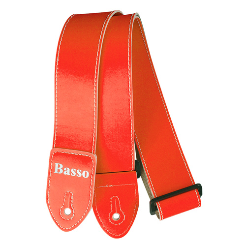 Basso Guitar Strap - Neon Orange SF180, Adjustable 80-140cm, 5cm Wide, Recyclable Synthetic