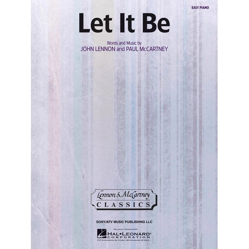 Let It Be Easy Piano Sheet Music with Vocal and Guitar Chords, 8 Pages
