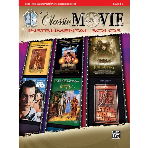 Classic Movie Inst Solos Cello Book/CD