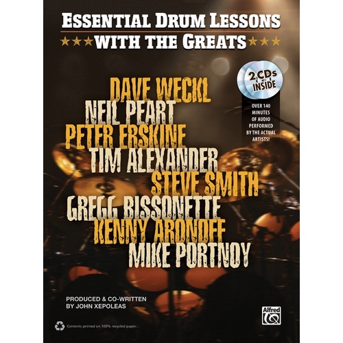 Essential Drum Lessons With The Greats Book/2CDs