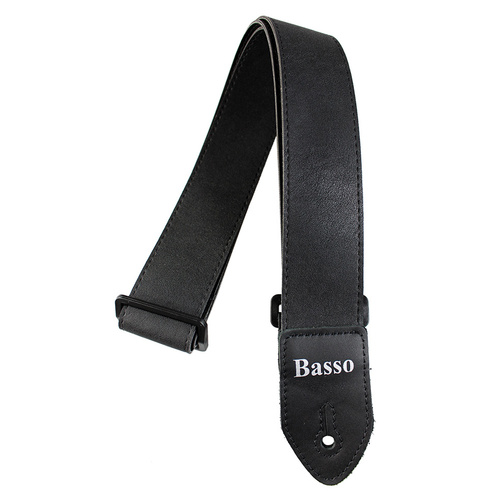 Basso Synth Prime Guitar Strap with Leather Ends - Black