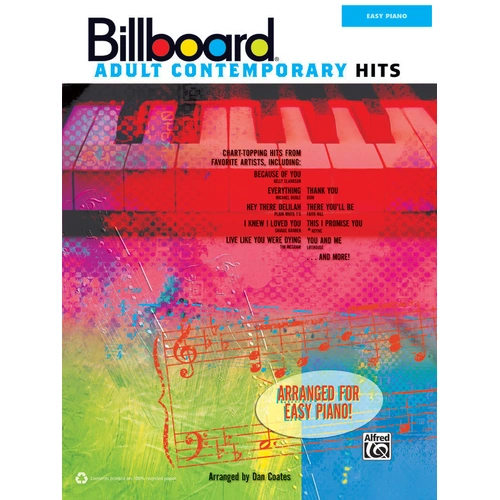 Billboard Adult Contemporary Hits Piano Sheet Music Collection