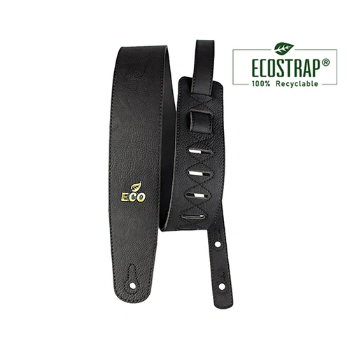 EcoStrap Vegan Guitar Strap - 100% Recyclable Black ECO-01