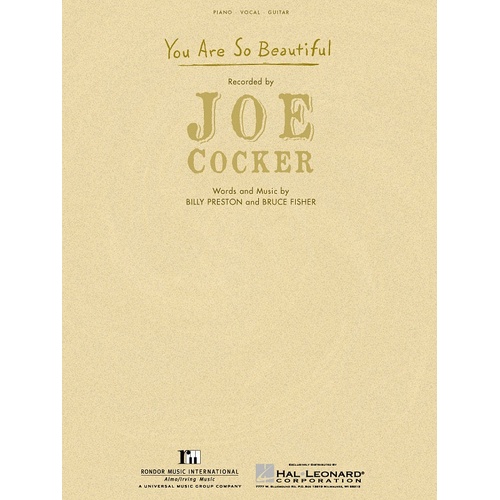 You Are So Beautiful PVG S/S (Sheet Music)