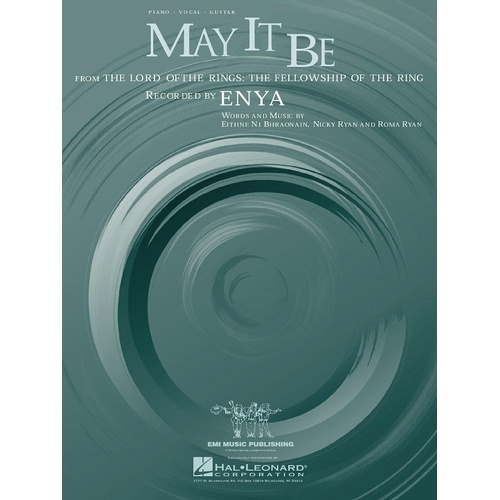 May It Be (Lord Of The Rings) PV (Sheet Music)