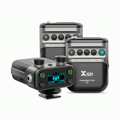 Xvive U5 Wireless Audio for Video System with Dual Transmitters and Lavalier Mic