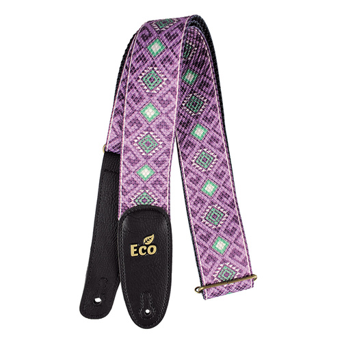 EcoStrap Native Recyclable Purple Pattern Guitar Strap 25