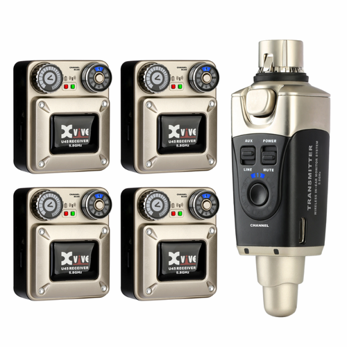 XVIVE U45R4 Wireless In-Ear Monitor System 5.8GHz with 2 Receivers
