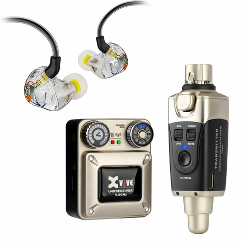 XVIVE U45T9 Wireless In-Ear Monitor System 5.8GHz with T9 and Four Receivers