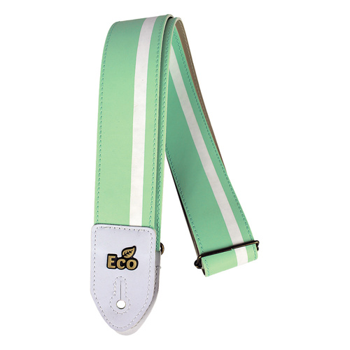 EcoStrap Aloha Surf Lime ECO Guitar Strap - 5cm Wide, 85cm to 1.5m Length, Recyclable Materials, Made in Brazil