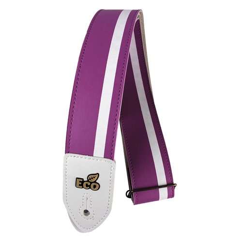 EcoStrap Aloha Surf Mauve Guitar Strap 85cm-1.5m, Recyclable Synthetic Materials, 5cm Wide, Made in Brazil