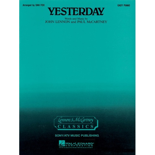 Yesterday S/S Easy Piano (Sheet Music)