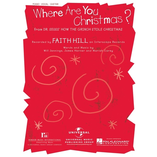 Where Are You Christmas? PVG S/S (Sheet Music)
