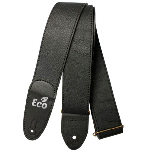EcoStrap EcoLite Guitar Strap LT 01 Black - Adjustable 33" to 59" - 100% Recyclable Eco Vegan - Made in Brazil by Basso