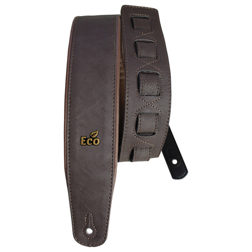 EcoStrap Guitar Strap - EcoSoft - Brown, Adjustable 37" to 56", Padded, 100% Recyclable Vegan Material, Made in Brazil by Basso