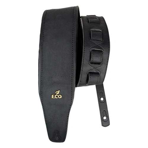 EcoStrap Bass Guitar Strap - EcoBassSoft 01 Black, Adjustable 37"-56", Padded, 100% Recyclable, Vegan Ends, Made in Brazil by Basso