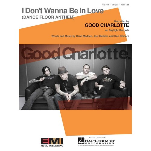 Dance Floor Anthem I Dont Wanna Be In Love (Single Music Sheet) (Sheet Music)