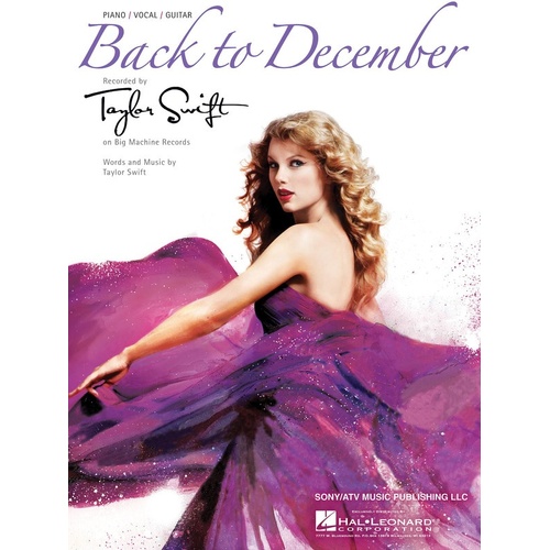 Back To December S/S PVG (Sheet Music)