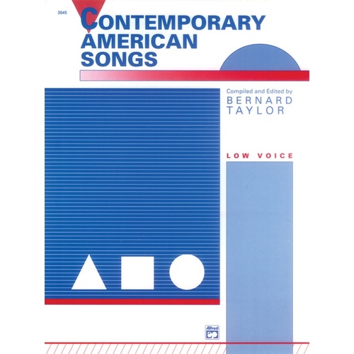 Contemporary American Songs Low Voice