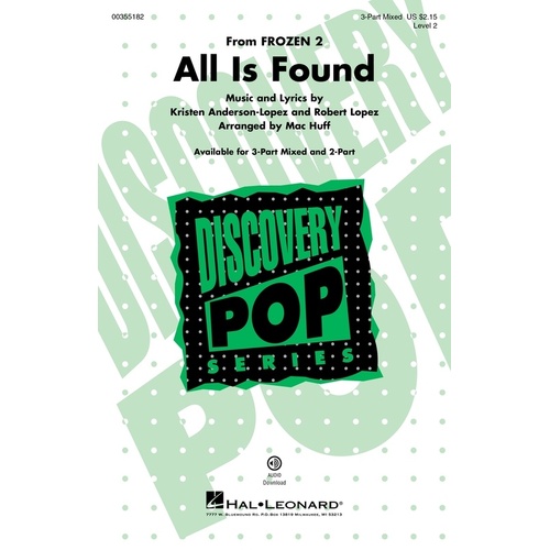 All Is Found (From Frozen 2) 3 Part Mixed