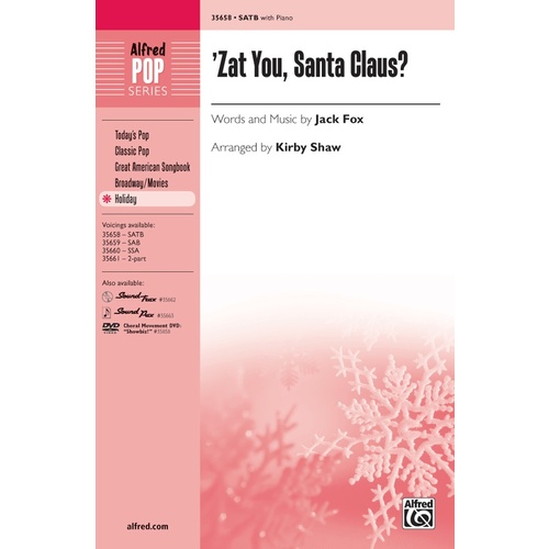 Zat You Santa Claus SATB Choral Sheet Music