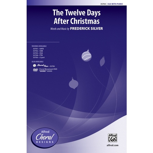 Twelve Days After Christmas SSA Choral Sheet Music 3 Part Treble