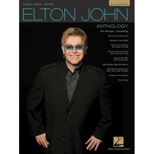 Elton John Anthology 2nd Edition Songbook for Guitar and Piano, 352 Pages, Includes 60 Songs