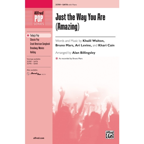 Just The Way You Are Amazing SATB
