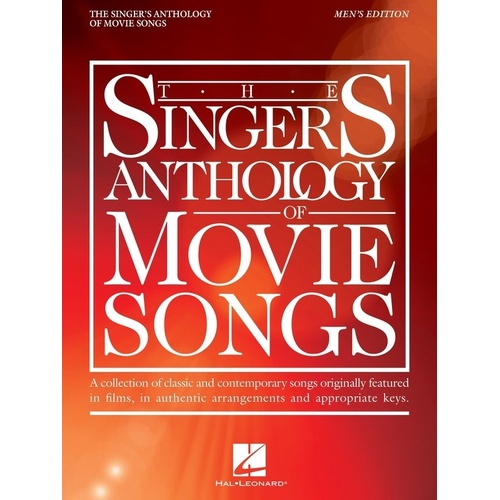 Singer's Anthology of Movie Songs Men's Edition by Hal Leonard