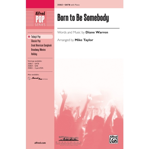 Born to Be Somebody SATB Choral Sheet Music